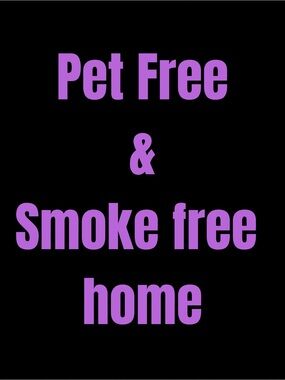 Purple "Pet Free & Smoke Free Home" Small Pets Sign